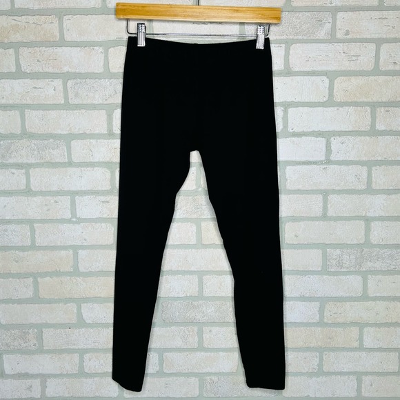 Solid Black Cotton Leggings - Picture 1 of 6
